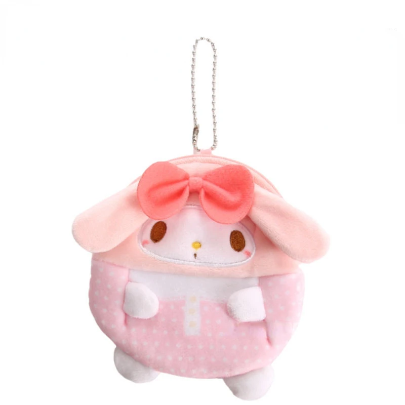 

Cute Purse Coin Pouch Coin Purse Sanrio Melody Cartoon Girlish Cute Coin Purse Zipper Bead Necklace Pink