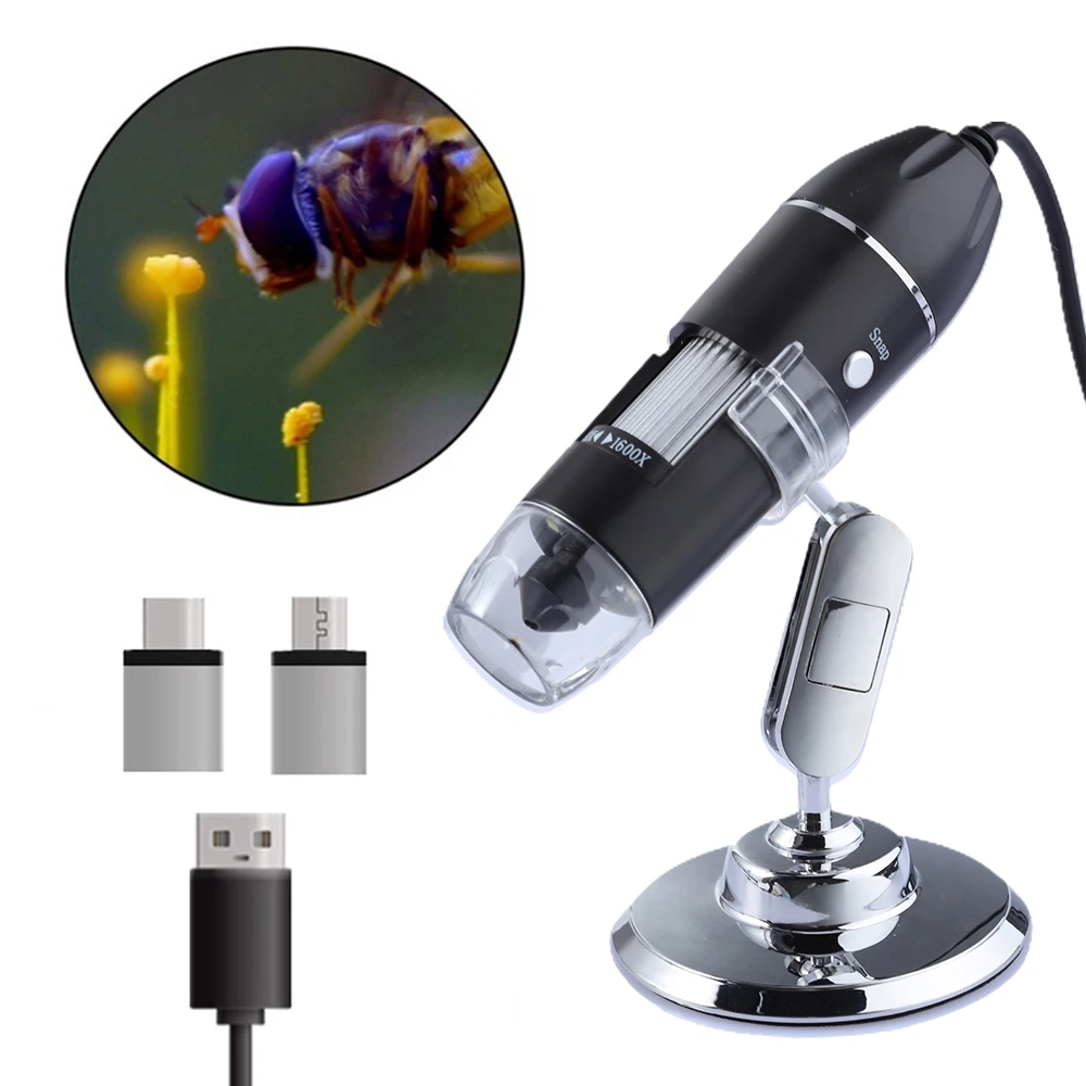 

1600X 1000X 500X Digital Microscope Camera 3in1 Electronic Microscope For Soldering LED Magnifier Cell Phone Repair microscopio