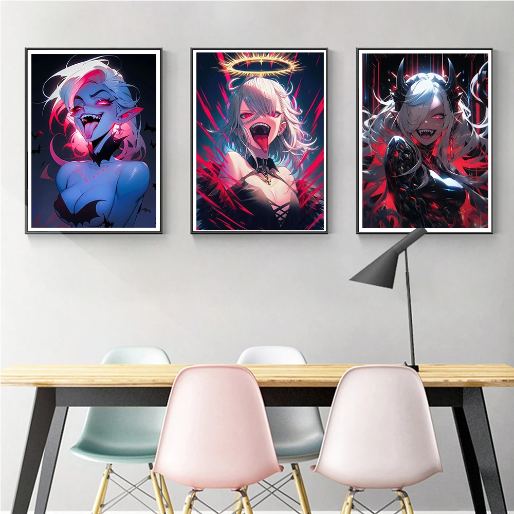 Абстрактный постер школьницы в стиле интернет-сумасшедшей печатные картины для