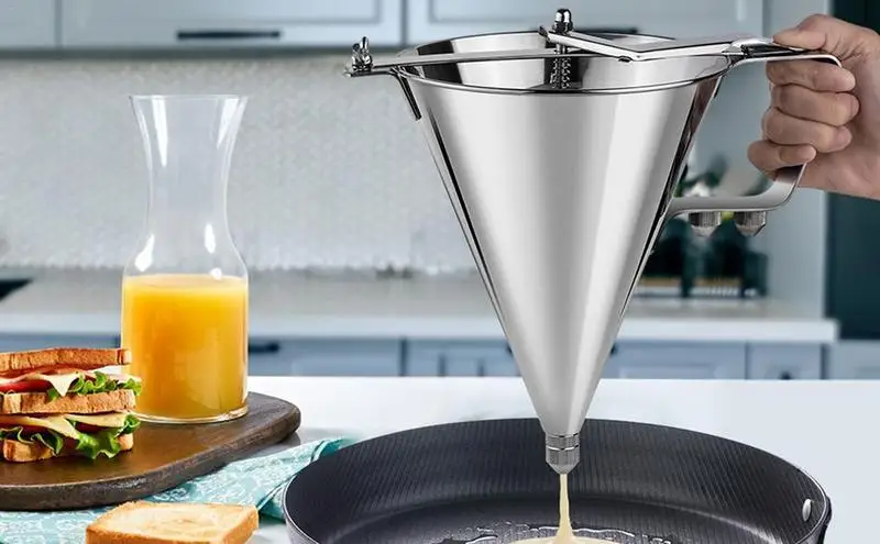 

Pancake Batter Dispenser Convenient Chocolate Candy Icing Funnel Handheld Stirring Kitchen Tools baking accessories bakeware
