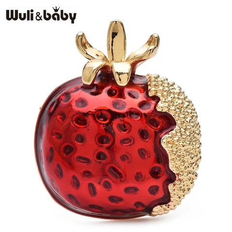 Броши Wuli&baby Красный Гранат