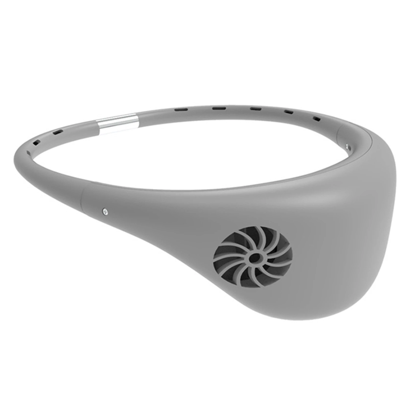 

360 Degree Sports Fans Portable Bladeless USB Neck Fan Air Cooler for Outdoor Wearable Hanging Air Cooling Fan - Gray