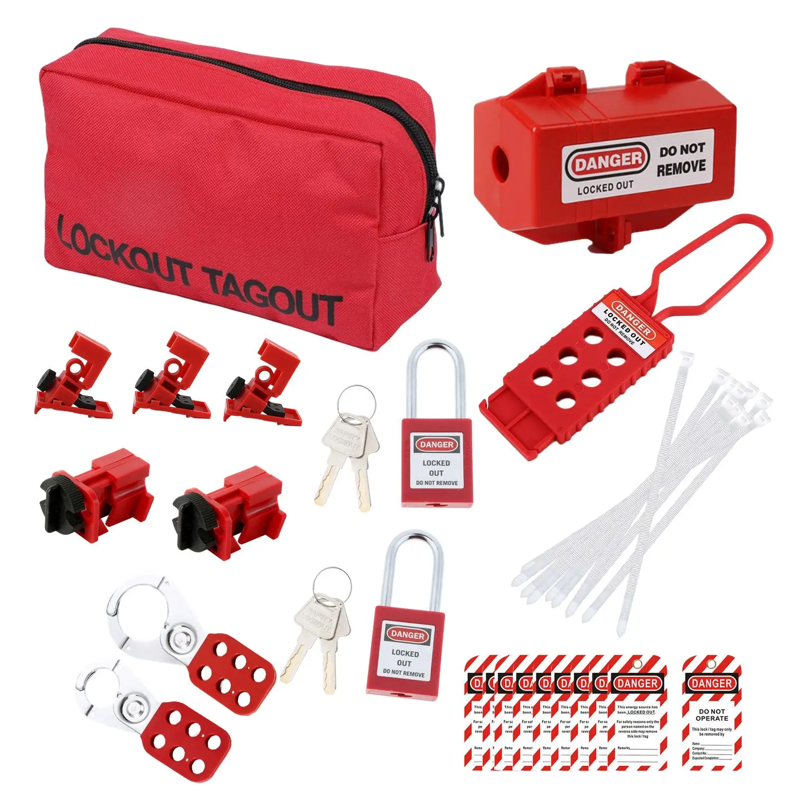 Комплект блокировки Tagout Зажим для вилки и универсальный многоконтактный