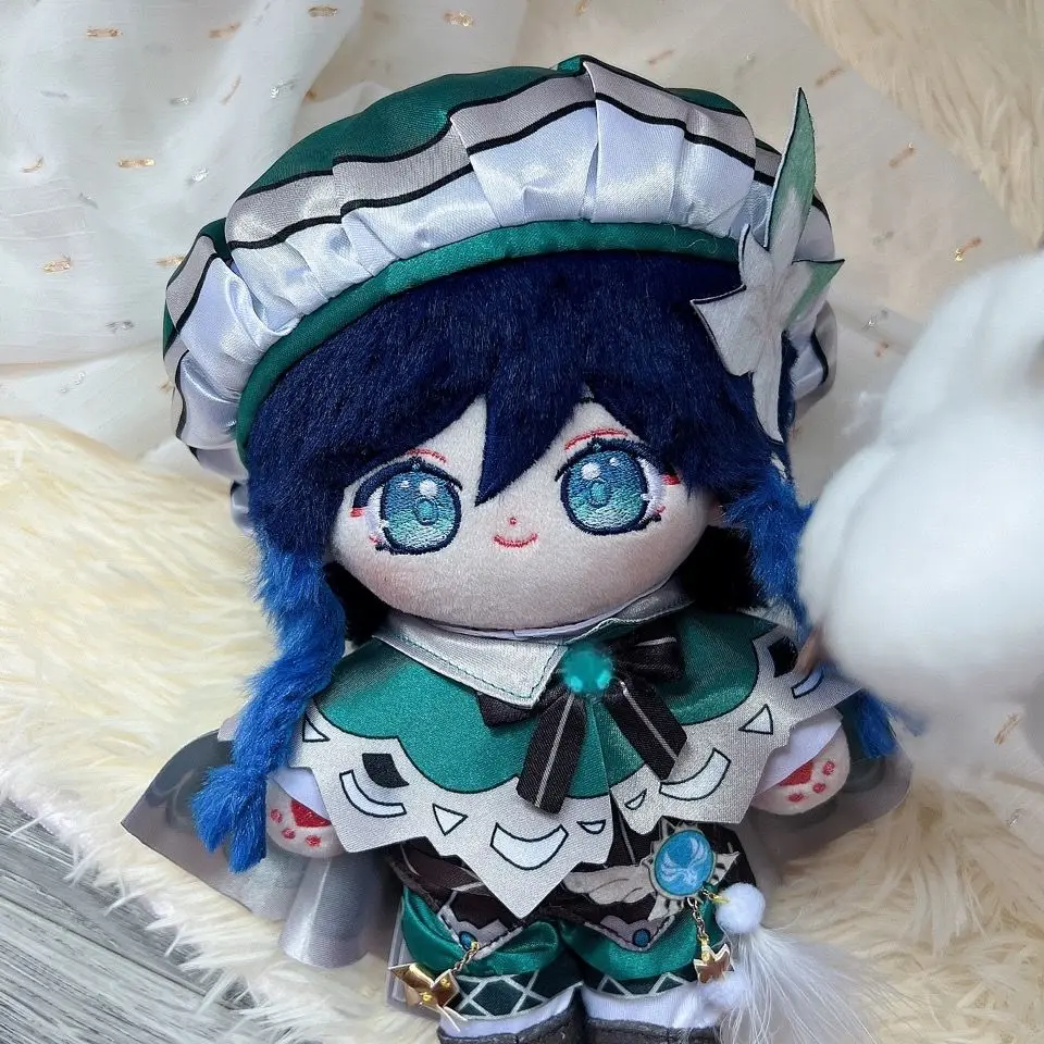 

Anime Game Genshin Impact Venti 20cm Q Version Plush Doll Change Clothes Outfit Toy Cute Stuffed Plushie Cosplay Birthday Gift