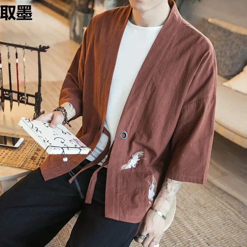 Весенне-летняя тонкая куртка свободного кроя ханьфу в китайском стиле винтажная