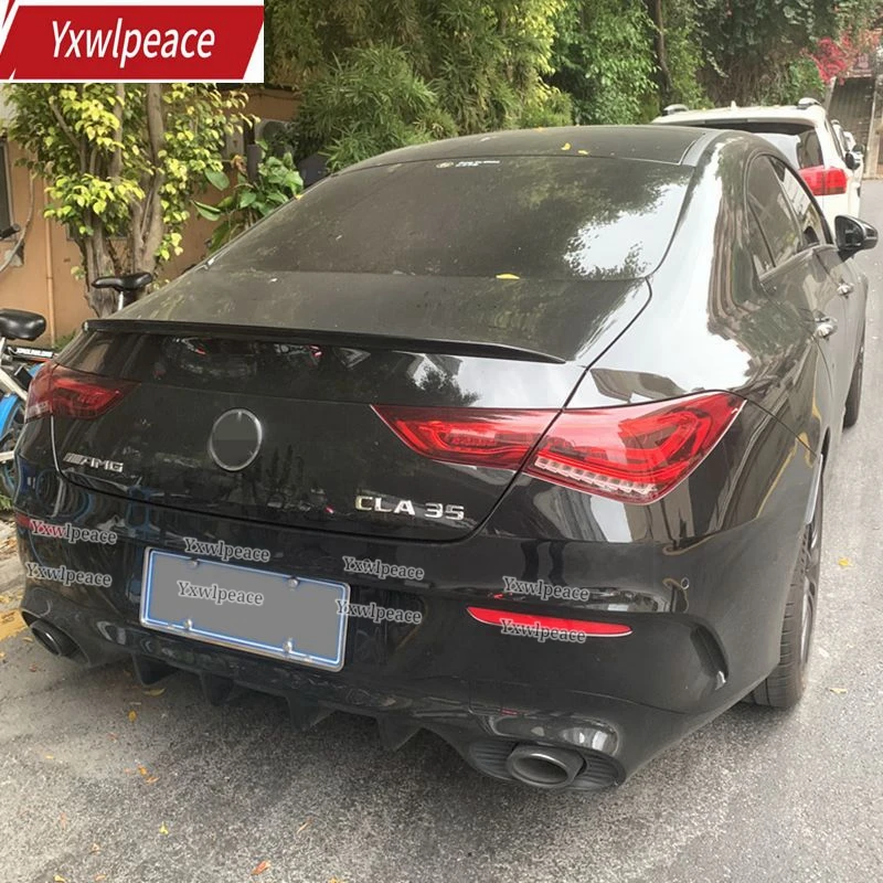 

For Mercedes CLA Class C118 CLA180 200 220 250 260 2020 2021 ABS Material Unpainted Color Car Trunk Cover Spoiler