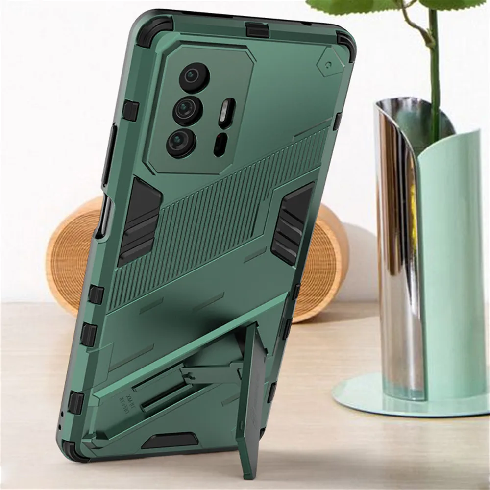 

For Xiaomi 11T Pro Case For Mi11T Mi 11T Pro 5G Shockproof Bumper Robot Stand Cover For Xiaomi 11t Mi11t mi 11 t pro Xiaomi11t