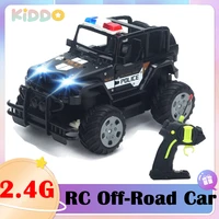 2 4g rc car alloy police off road buggy cars trucks for adults remote control wireless electric car simulation with light toys