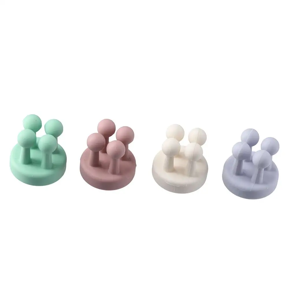 

8PCS Beige Green Pink Blue Silicone Toothbrush Holders Waterproof Shower Hooks Razor Holder