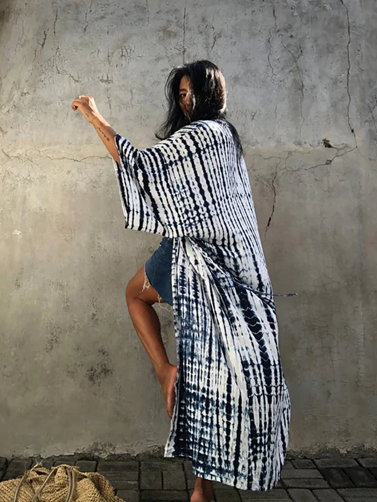 Пляжная накидка в стиле оверсайз с принтом змеиной кожи летнее винтажное кимоно