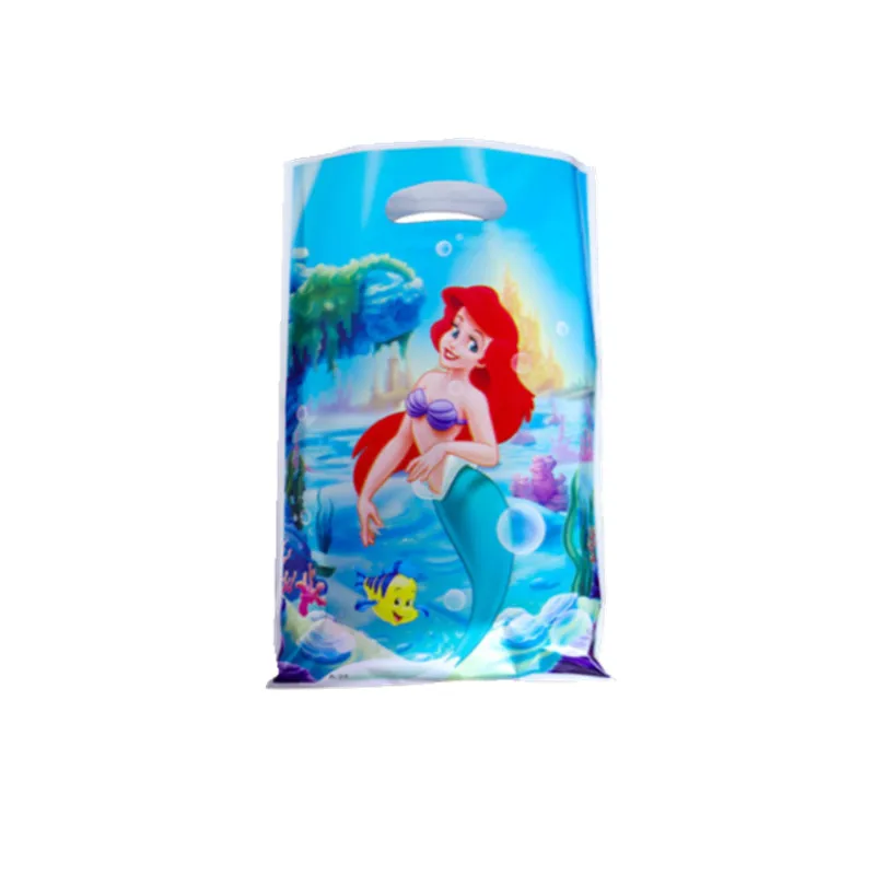 Пластиковые подарочные пакеты с маленькой русалочкой 10/40 шт. |