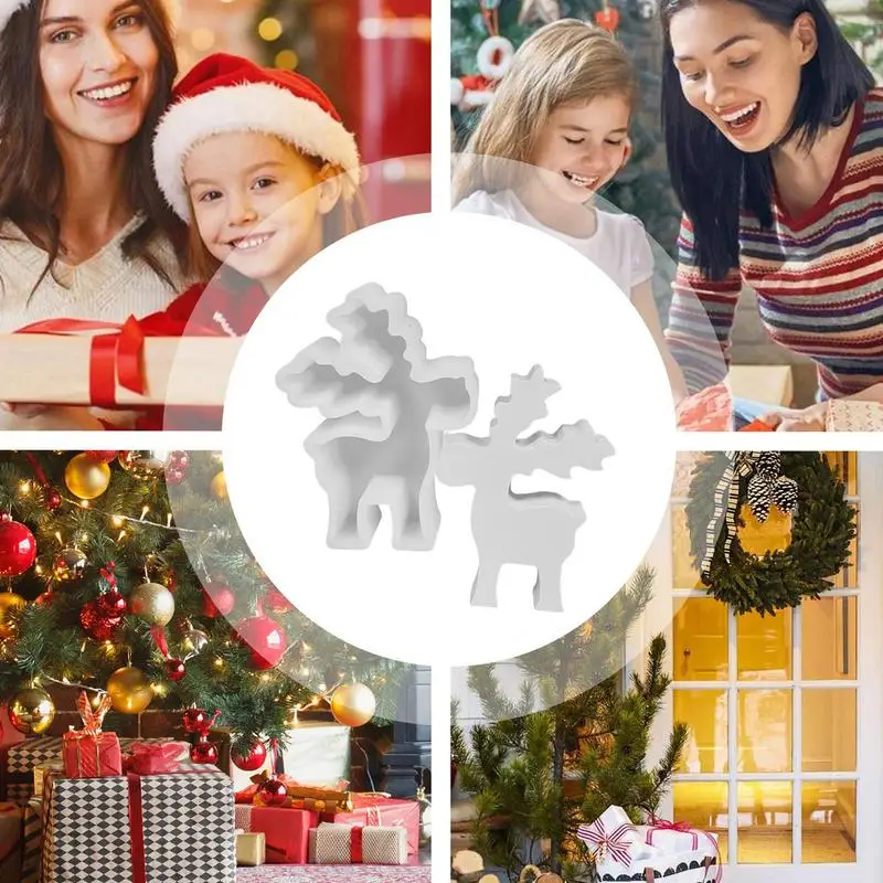 Рождественский лось силиконовая форма для свечей ручная работа ремесло из смолы