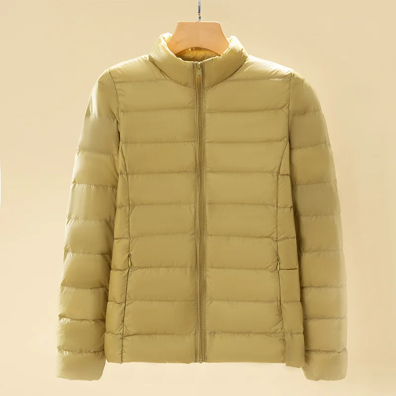 Women Ultralight Thin Down Jacket White Duck Down Hooded Jackets Long Sleeve Warm Coat Parka Female Portable Outwear