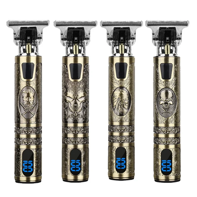 

Rechargeable Electric Hair Trmmer Buddha Electric Clipper USB Charging Bread Shaver for Mens With LED Display All Metal Body