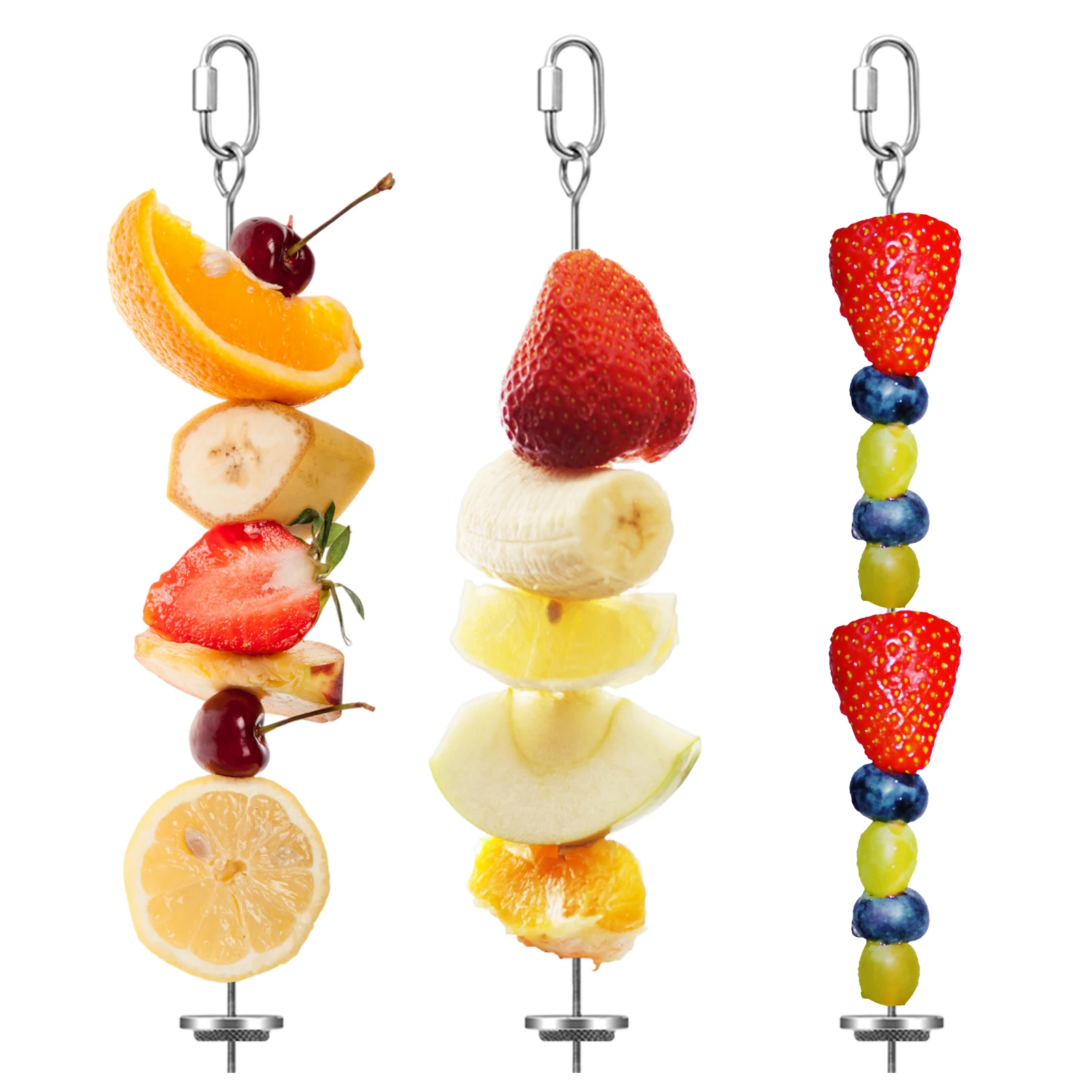 

3 шт., прочный держатель для птиц из нержавеющей стали