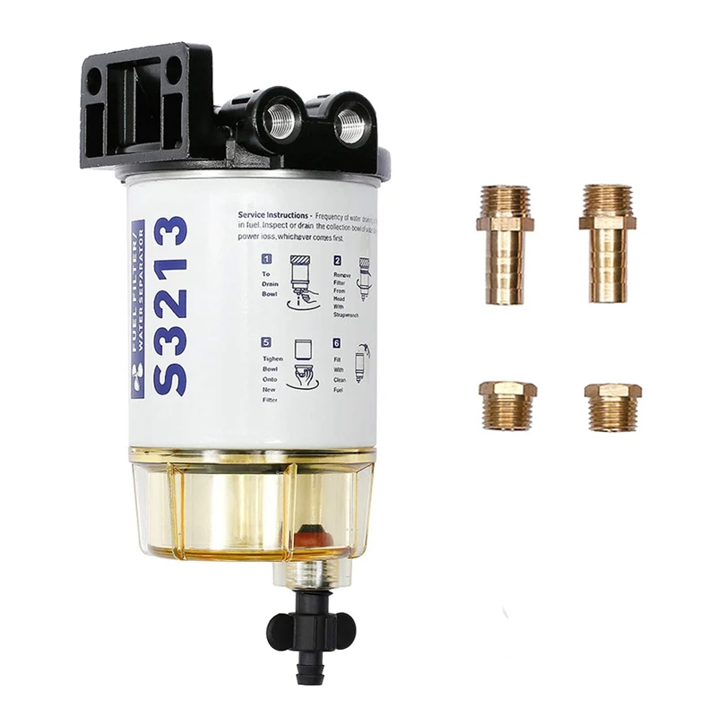 

New Boat 3/8 Inch NPT Fuel Water Separating Filter System S3213 For Mercury -Marine Outboard Motor Spare Parts