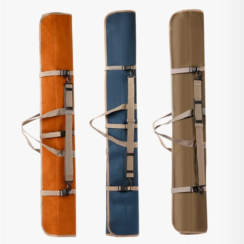 

Холщовая Сумка для рыбалки, снаряжение, зонтик, снасти, удочка для хранения, искусственная замша, водонепроницаемая сумка через плечо для отдыха на открытом воздухе