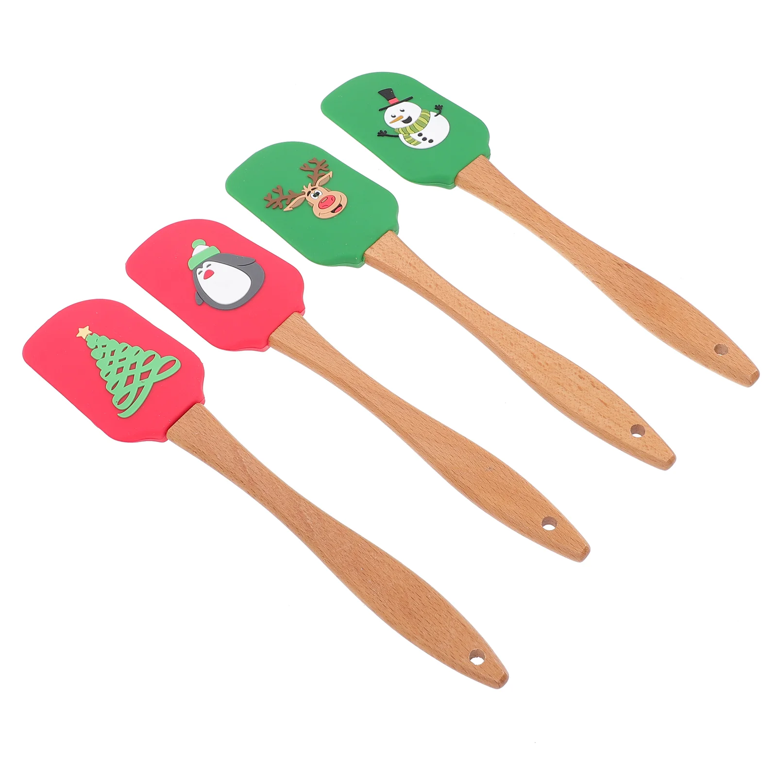 

Spatula Christmas Silicone Scraper Cake Baking Cream Buttermixing Decorating Spatulas Kitchen Batter Scrappers Cooking Handle