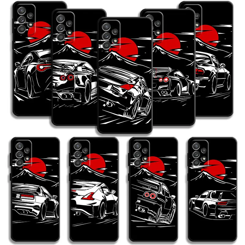 

Japanese Sports Cars Art Sunset Case For Samsung Galaxy A73 A53 A71 A51 A41 A31 A33 A22 A12 A21s A13 A32 A52s A72 A52 A23