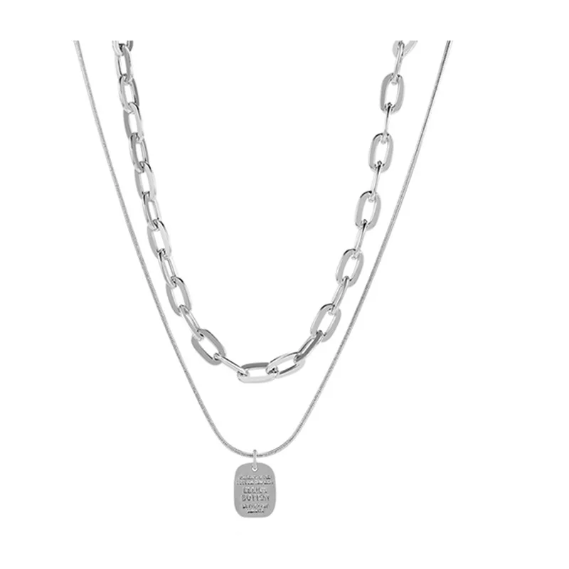 

LONDANY ожерелье с надписью Love простое темпераментное мужское и женское Двухслойное ожерелье для смешивания и сочетания