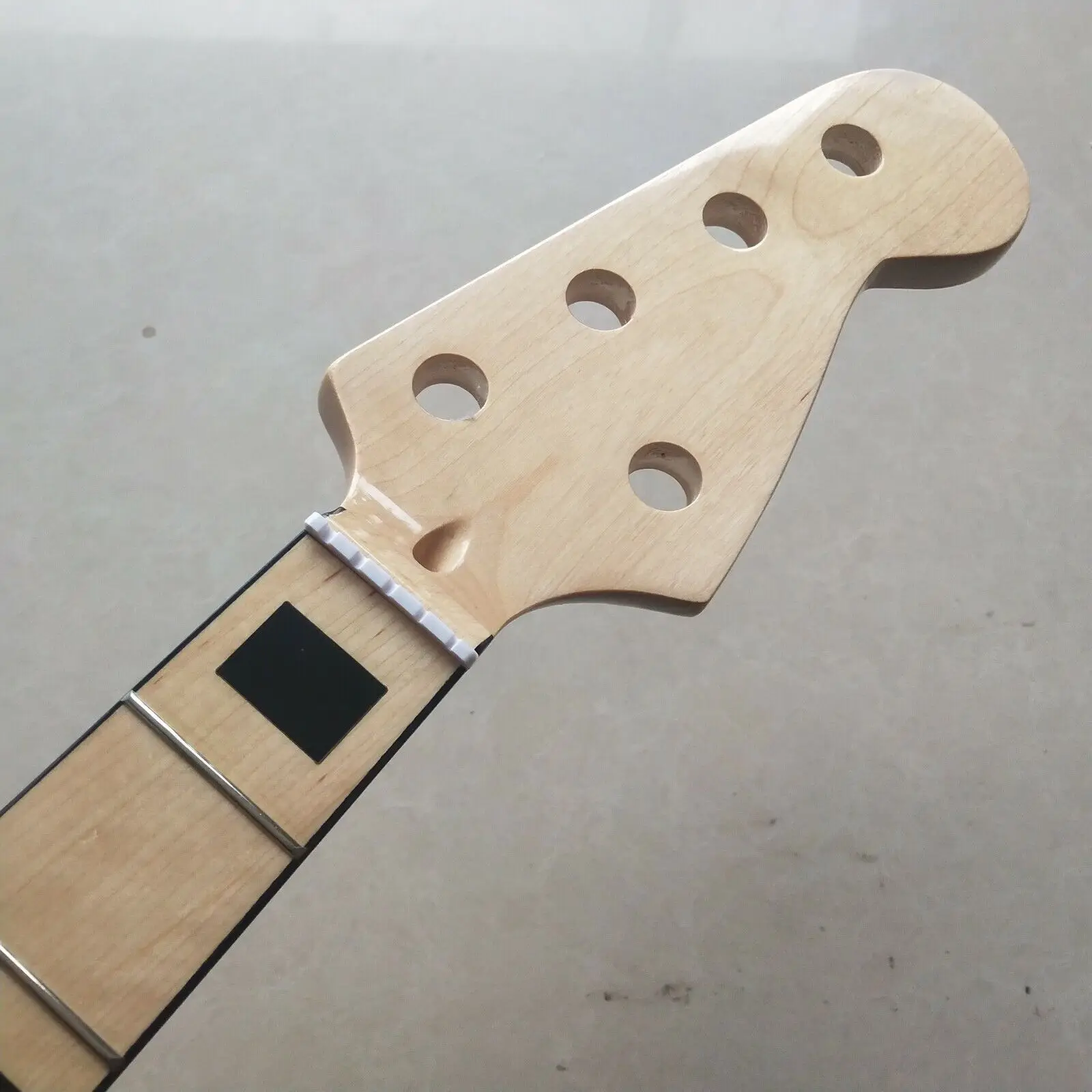Enlarge Gloss 5 String Bass Guitar Neck 20 fret 34inch Maple Fretboard Block inlay parts