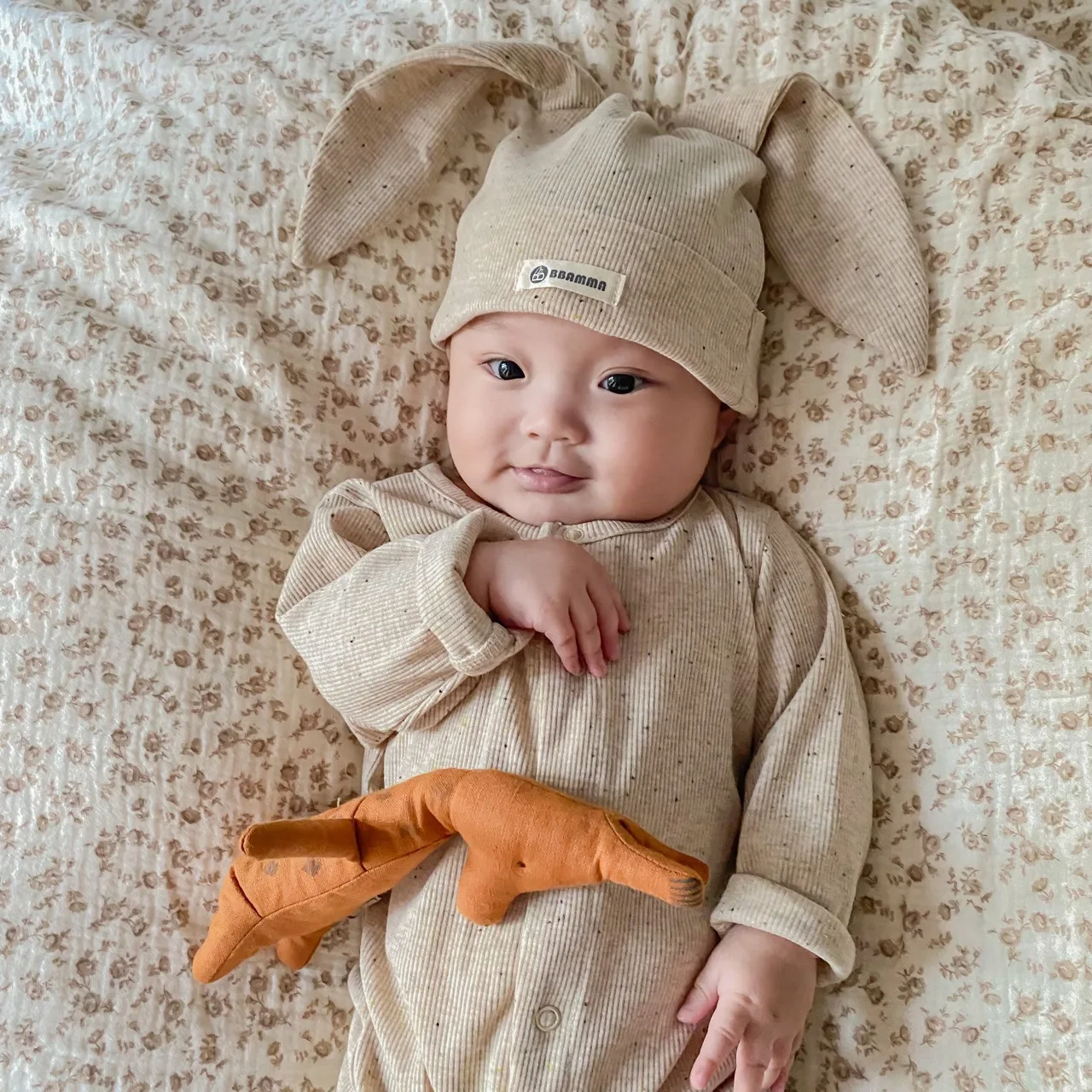 Baby Oatmeal Autumn Bodysuit Newborn Clothing Baby and Child Open Button Wrap Fart Clothing Baby Spring and Autumn Long Creeper
