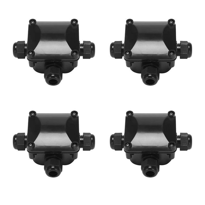 Акция! 4 шт. распределительные коробки IP68 3-ходовые кабельные разъемы Ø 5 мм-10 мм