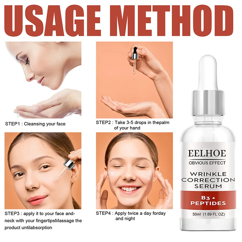 

EELHOE Facial Serum Shrink Pore Tightens Skin Refining Whitening Anti-wrinkle Fade Whrink Serum Moisturizing Facial Care