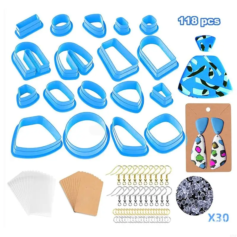 Фото R7UF 118pcs Пластиковые глиняные резаки с серьги №3