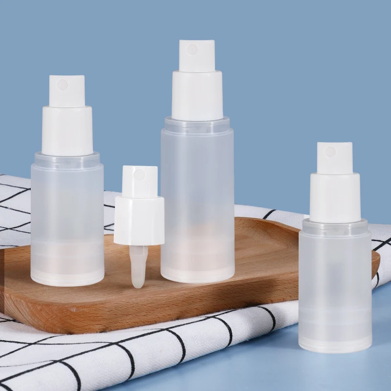 

15ml 20ml 30ml 50ml 100ml Refillable Liquid Lotion Bottle Plastic Travel Airless Vacuum Bottles Empty Cosmetic Shampoo Container