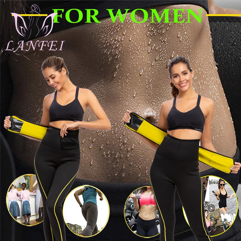 LANFEI Neoprene Waist Trainer Belt Women High Waist Legging Shapers Pants Sauna Slimming Sweat Gym Capris Hot Thermo Corset Pant