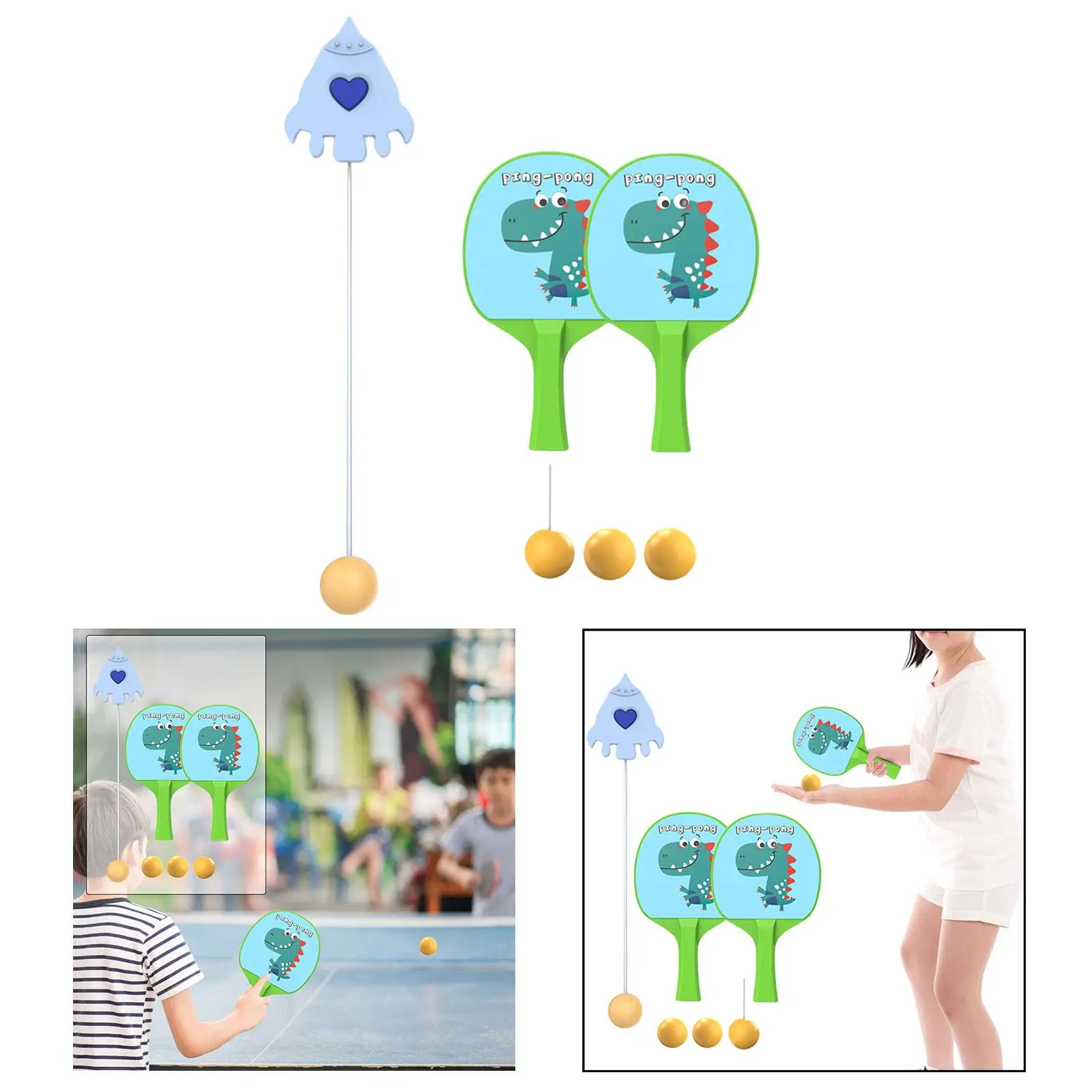 

Подвесная тренировочная игрушка для настольного тенниса, самотренировочная игрушка для родителей и детей, рандомные весла и набор мячей для тренировок и спорта