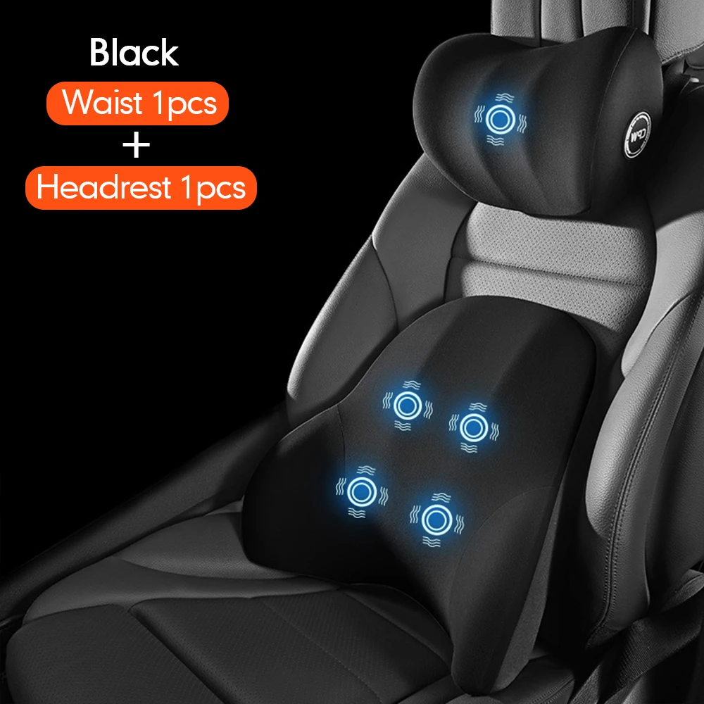 

Автомобильная Массажная подушка для шеи, подушка для поддержки поясницы, автомобильная Вибрирующая Массажная подушка для кресла, шеи, головы, талии, спины, подушка для автомобиля и офиса