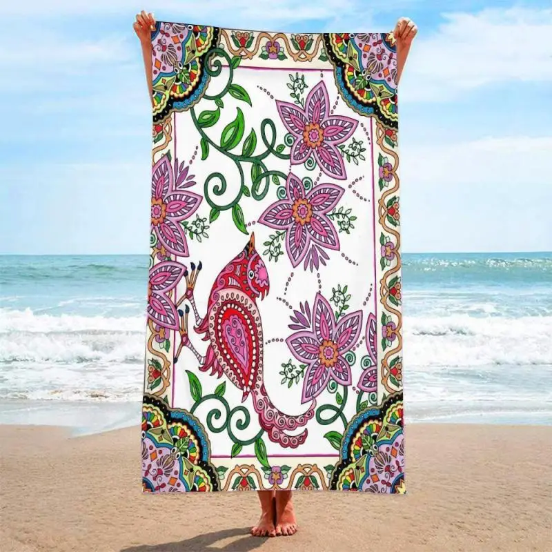 

Soft And Dense Quick Drying Double-sided Velvet Ultra-fine Fiber Absorbent Beach Towel Soft Printed Lightweight Texture