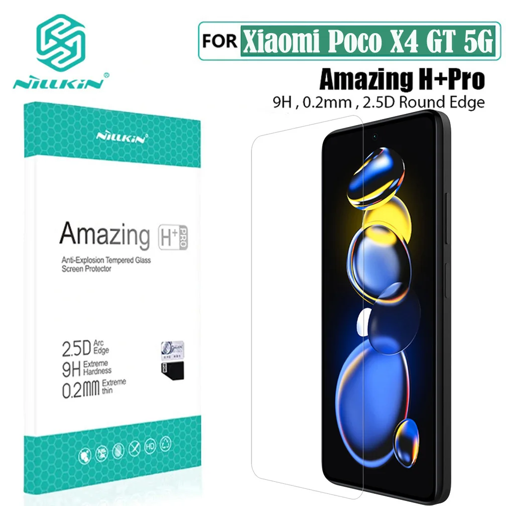 

Nillkin For Xiaomi Poco X4 GT 5G Tempered Glass H+PRO Anti-Explosion 2.5D Phone Sticker Screen Protector Film For Poco X4GT 5G