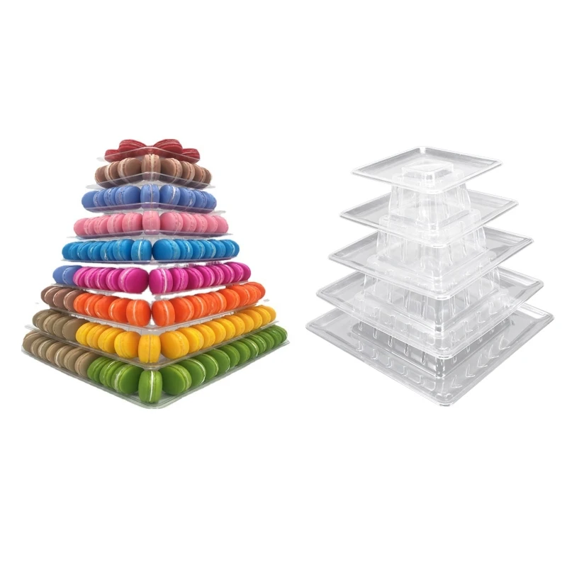 

5/9-ярусная квадратная подставка для Macaron Tower Подставка для Macaron Tower высшего качества