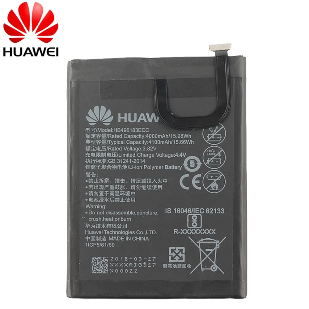 

High Quality 100% New Original Replacement mobile Phone Battery HB496183ECC 4000mAh For Huawei enjoy 6 NCE-AL00 battery