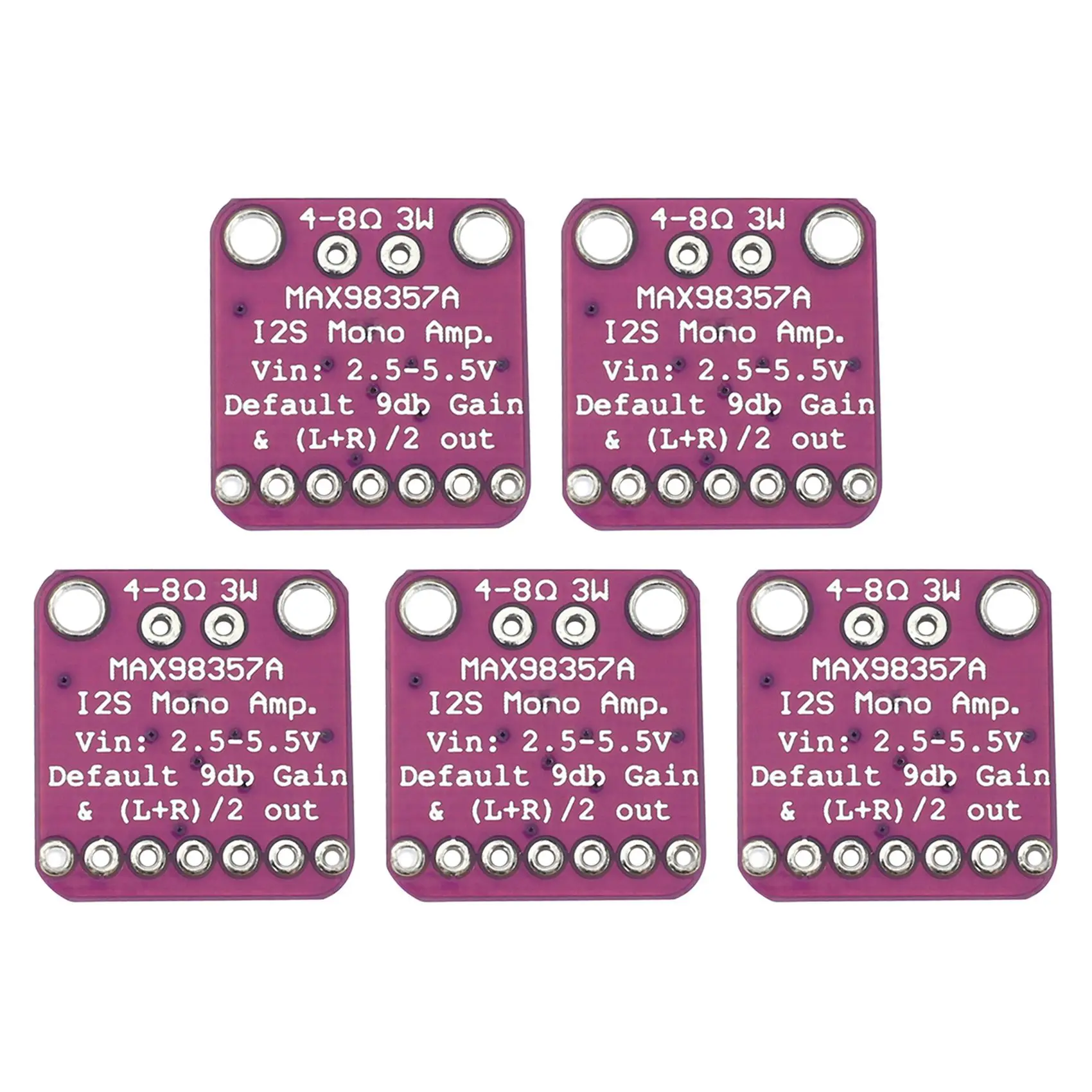 

5X Max98357 I2S 3W Class D Amplifier Breakout Interface Dac Decoder Module Filterless Audio Board for Raspberry Pi Esp32