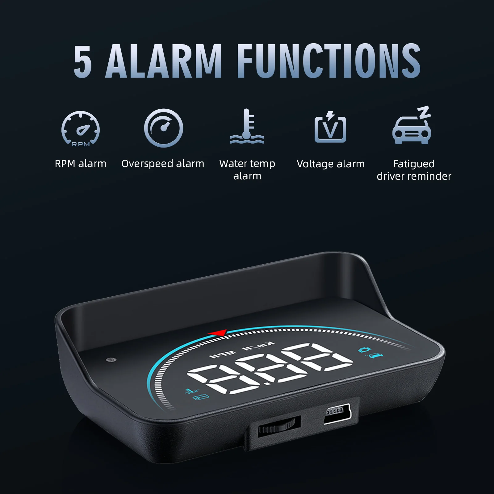 

M8 HUD Автомобильный Проектор OBD2 II Дисплей Проектор Лобовое Стекло Спидометр Датчик Температуры Сигнализация Превышения Ск...