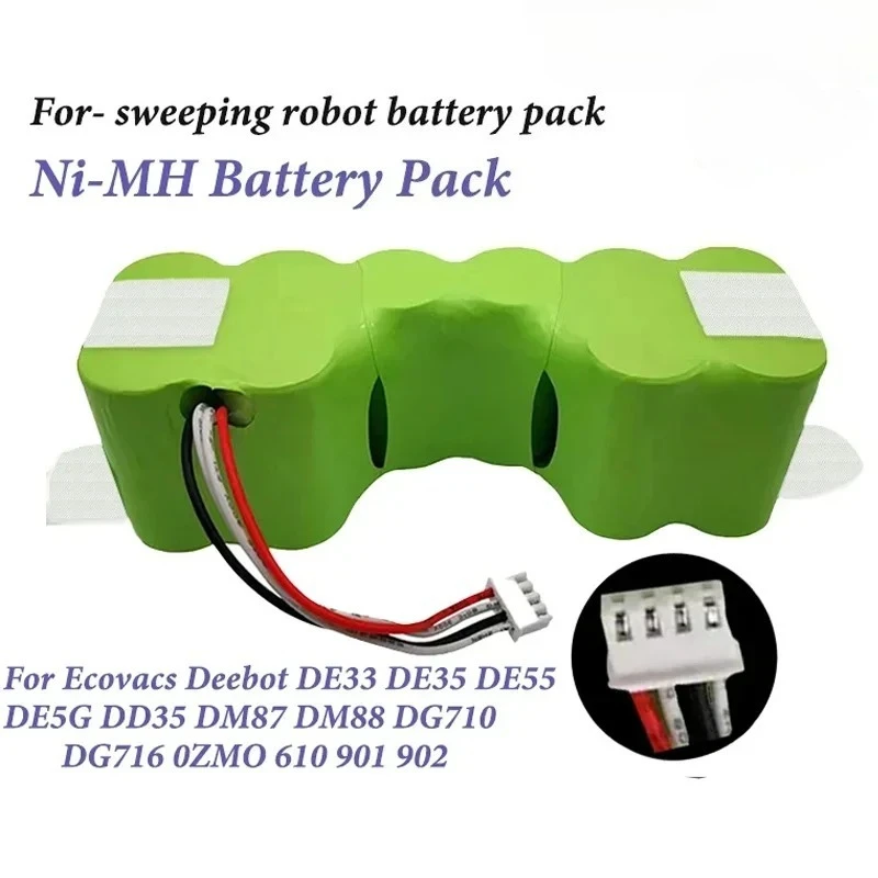 Фото Аккумулятор Ni-MH DE55 12V 2026 3500мАч/4500мАч для роботов Ecobos Deebot DE5G DM88 DM87 902 901 610 DE33 DG710 DN33 DM65 DT88 №2