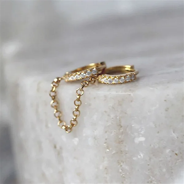 

Hot Classic 3 Styles Round White Zircon Hoop Earrings For Women Silver Color Female Jewelry Wedding Gifts