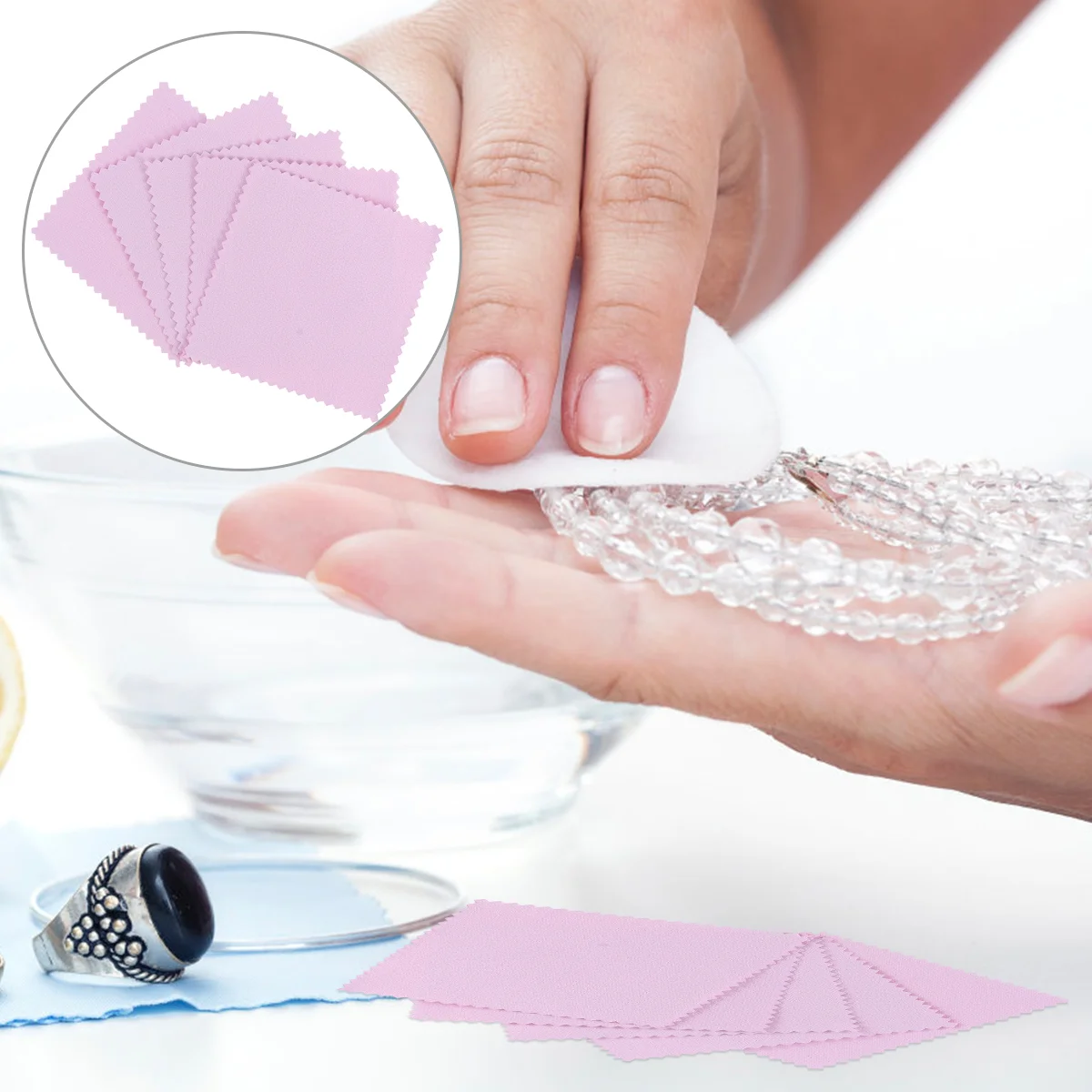 

100Pcs microfiber cloth microfiber cloth Jewelry cloth for Necklace Jewelry