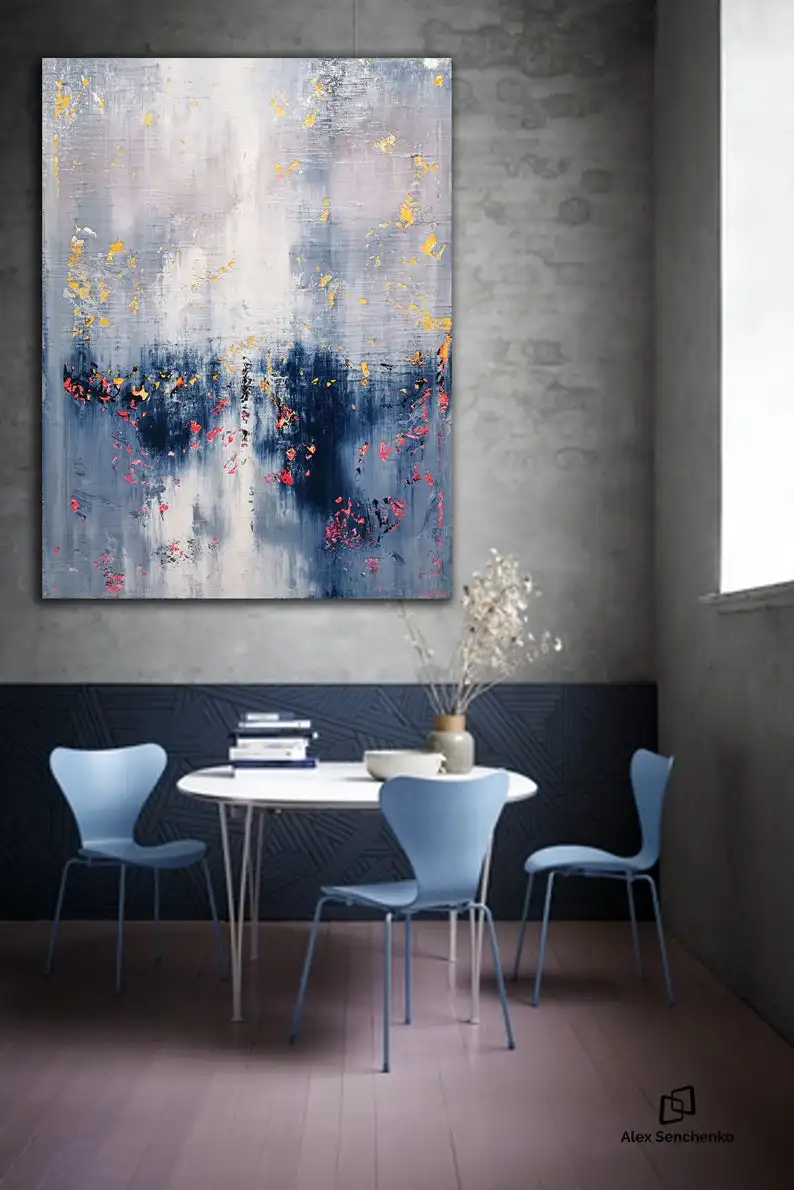 

. Large Wall Art Original Abstract Painting Decor Contemporary painting pop art attack art deco artist artworkBig oil painting