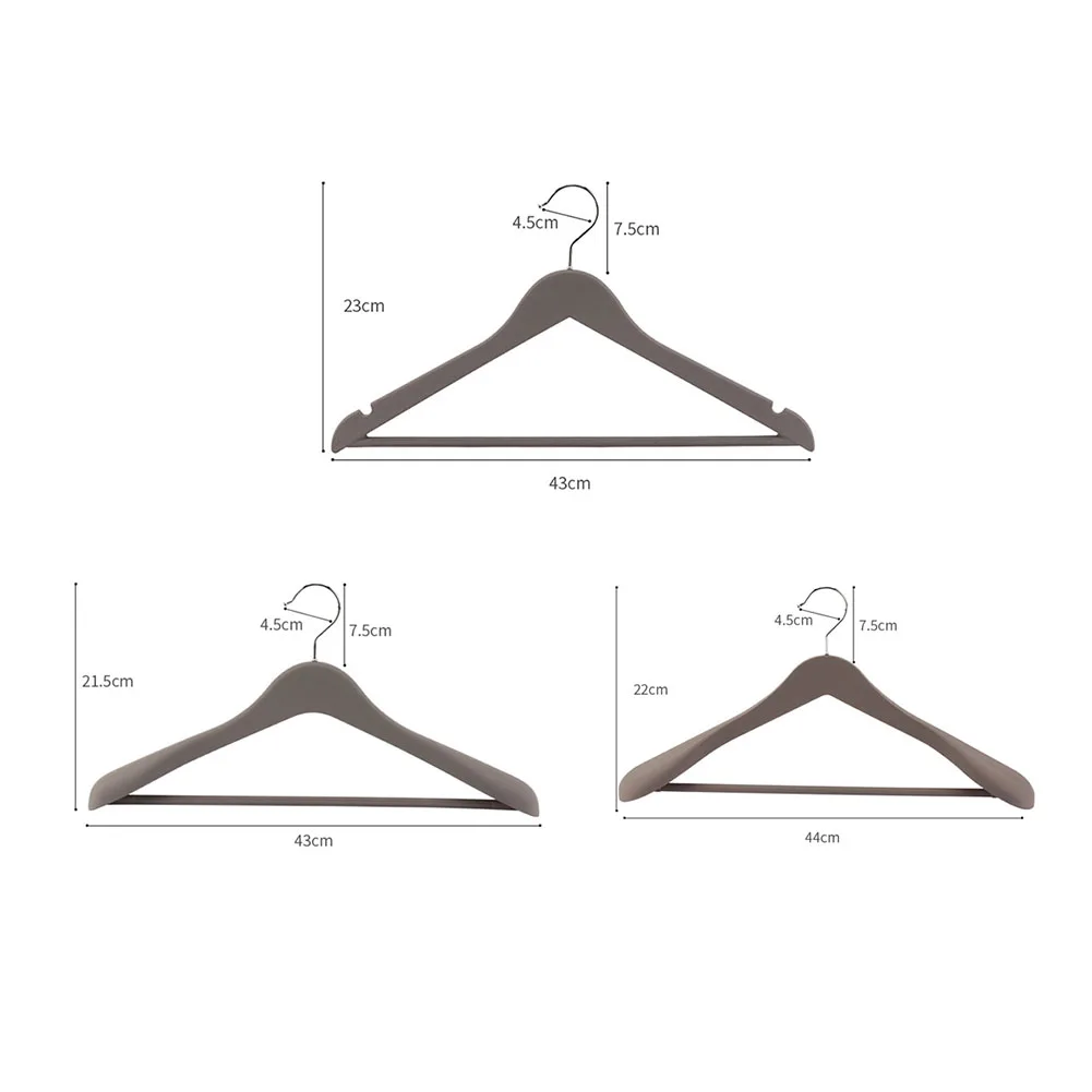 

6PCS Adult Non-Slip Hangers Thickened Widened Ergonomic for Suit Store E2S
