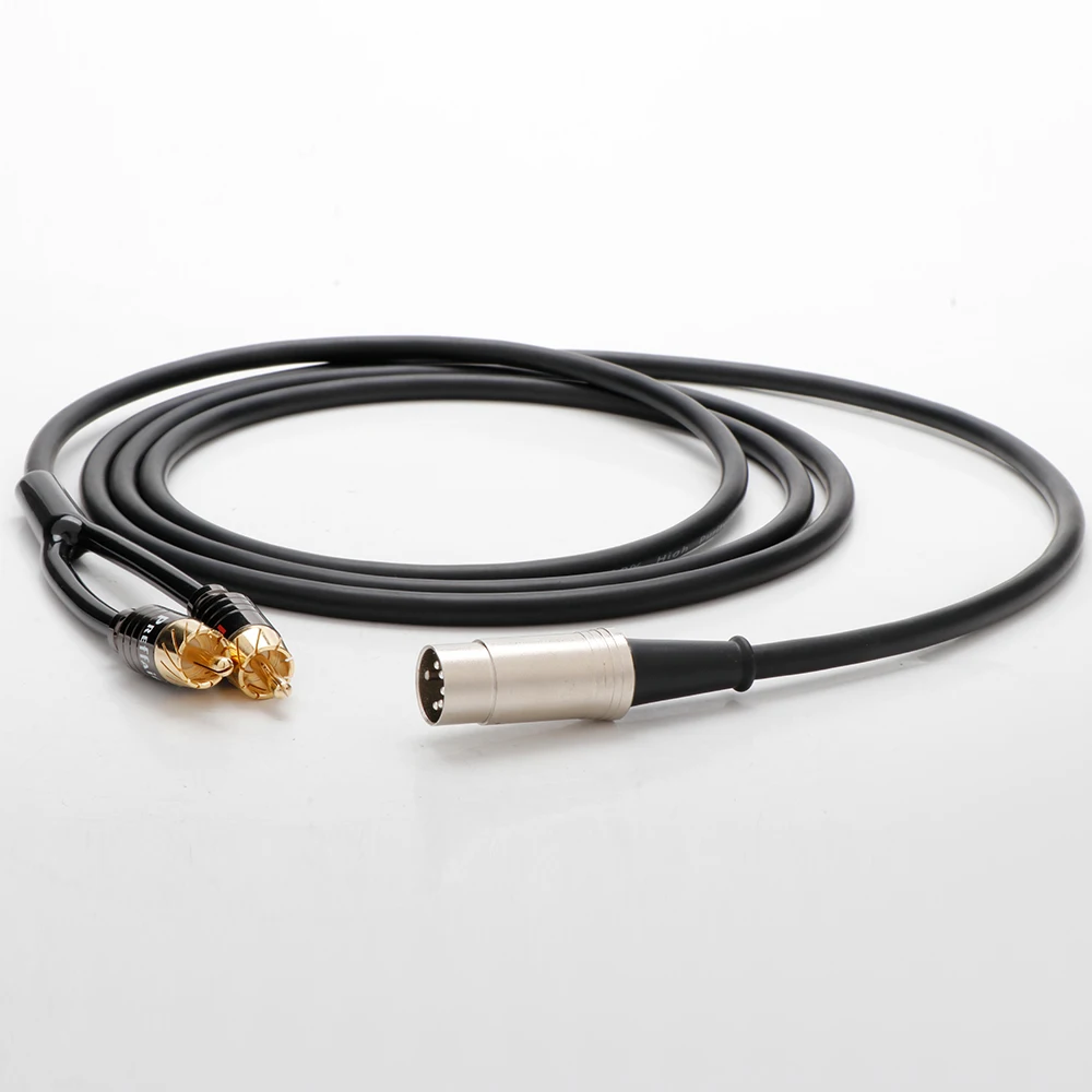 Высококачественный аудиокабель Preffair HiFi OFC с позолоченными двумя разъемами RCA и