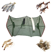 fishing net foldable portable dip net fish cage steel wire fishing pot prawn hand trap fishing network trap cage outdoor fishing