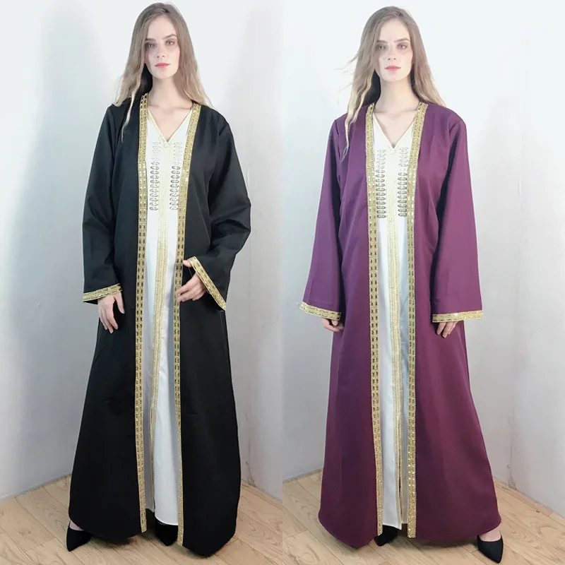 

Рамадан открытые Абайи женские роскошные бриллианты кардиган Макси платье Дубай ислам Турция женский кафтан Jalabiya Caftan одежда