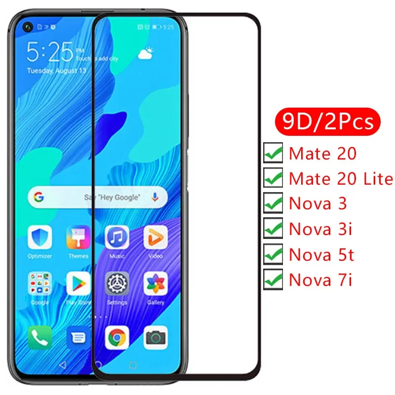 Защитный чехол из закаленного стекла 9d для huawei mate 20 lite nova 5t 7i 3i 3 на mate20 легкая