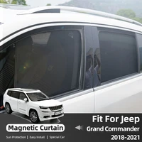 for jeep grand commander 2018 2021 magnetic mesh curtain shield car front car window sun shade uv protect windshield