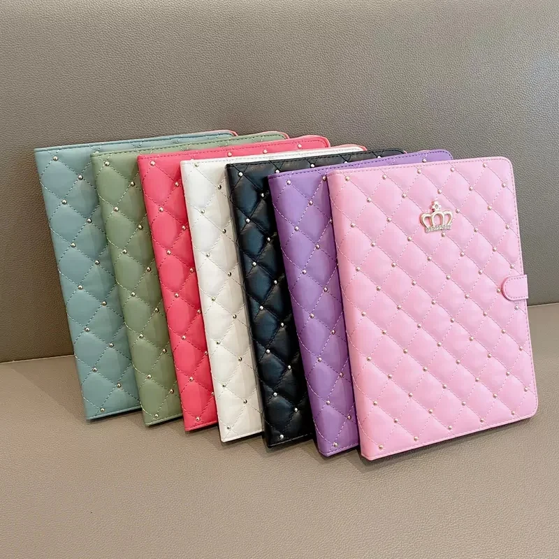 

For iPad 9.7 2017 2018 5th 6th Mini 6 2021 10th 10.9 2022 Pro 11 2020 Air 5 4 3 2 1 10.2 9th 8th 7th Tablet Crown Leather Cover